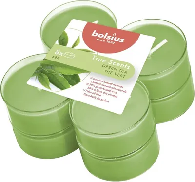 Produktbild von Bolsius Maxi-Lichte Green Tea 8 Stück