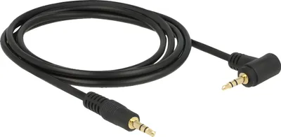 Immagine prodotto di DELOCK Cavo jack 3,5 mm -> 3,5 mm 90° maschio/femmina 2,00 m nero