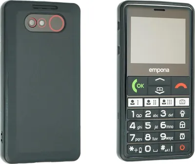 Image de caseroxx Etui de protection TPU compatible avec Emporia Pure-LTE, étui en caoutchouc pour téléphone portable noir