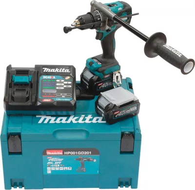 Produktbild von Makita 40V Akku Schlagbohrschrauber HP001GD-201 mit Akku und Ladegerät
