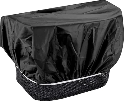 Produktbild von EAZY CASE Fahrradkorb Regenschutz, wasserfester Korbüberzug, Korbabdeckung wasserabweisend, Regenüberzug für Fahrradkorb elastisch, Schutzhaube für Regen, Schwarz