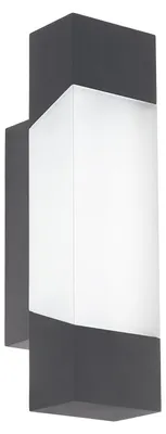 Immagine prodotto di Applique Esterno Moderna Gorzano Metallo Grigio Policarbonato Bianco Led