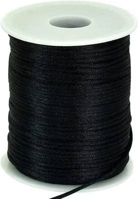 Productafbeelding van Nylonkoord, 2 mm x 100 meter, zwart, voor sieraden maken