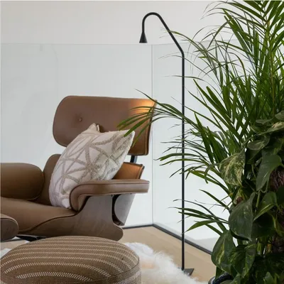 Produktbild von Atmooz Hilton Stehleuchte – 25 x 12 x 122 cm – Schwarzes Metall – Integrierte LED – Leselampe