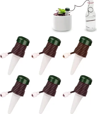 Produktbild von 6-teiliger Bewässerungsspender für Zimmerpflanzen, automatisches Bewässerungsgerät, automatischer Wasserspender für Pflanzen und Blumen
