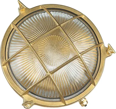 Immagine prodotto di Applique da esterno rustica "Serifos" in ottone vero vetro lampada da parete balcone terrazzo giardino
