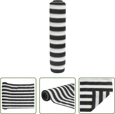 Produktbild von The Living Store Zaunblende Anthrazit und Weiß 1x10 m HDPE 150 g/m²