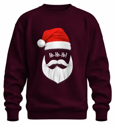 Immagine prodotto di Ho Ho Ho Babbo Natale - Regalo di Natale Maglione di Natale Unisex, Borgogna, 3XL