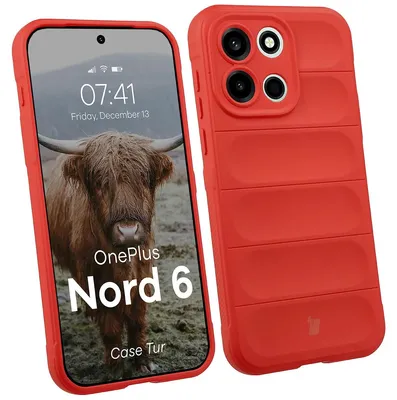 Produktbild von Robuste Handyhülle für OnePlus Nord 6, Bizon Case Tur, Rot