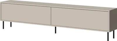 Produktbild von Furniture24 Tv - Lowboard Masha 200 X 45 X 30 Cm Fernsehschrank Push To Open Kaschmir Metallfüße 2 Klappen
