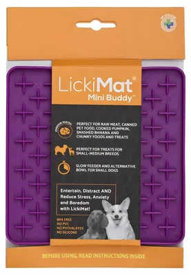 Produktbild von LickiMat Mini Buddy lila, Maße: 15 x 15 cm