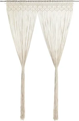 Produktbild von The Living Store Makramee Vorhang 140x240 cm Baumwolle