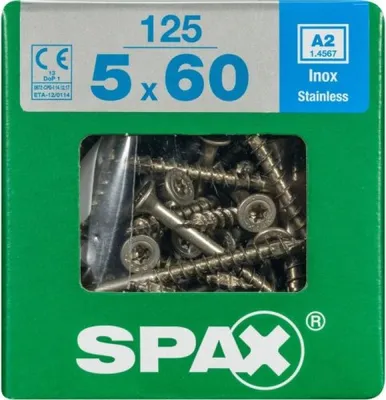 Obrázok produktu pre SPAX 4197000500606, Skrutka, Nerezová oceľ, Drevo, plochá hlava, Torx, Nerezová oceľ