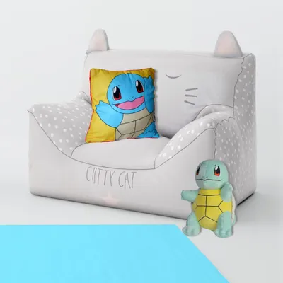 Produktbild von Pikachu & Schiggy | Pokemon | 40 x 40 cm Deko-Kissen | Wende-Motiv
