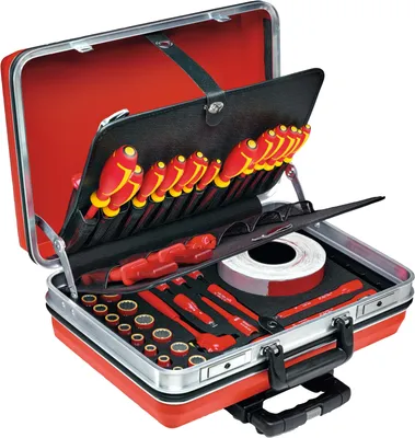 Zdjęcie produktu dla STAHLWILLE 13300 VDE, Zestaw skrzynek narzędziowych, Aluminium, Plastik, Czarny, Czerwony, Stal nierdzewna, 13 kg