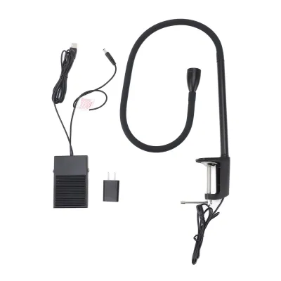 Zdjęcie produktu dla Lampa UV do przedłużania rzęs, 395-400 nm, lampa UV LED do rzęs na gęsiej szyi z zaciskiem i przełącznikiem nożnym do paznokci