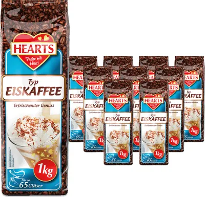 Produktbild von HEARTS Eiskaffee 10 x 1kg Vorratspackung Sommer Getränk für Gastronomie