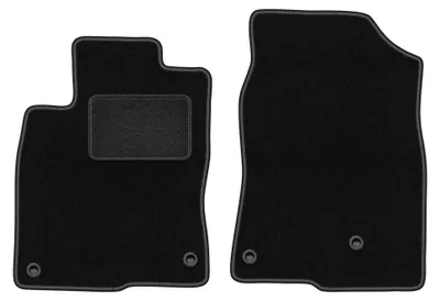 Produktbild von Velours-Fußmatten Vorne für Honda Civic X 2017- (Schrägheck) – 2-tlg, Schwarz, passgenau – Wielganizator LUX