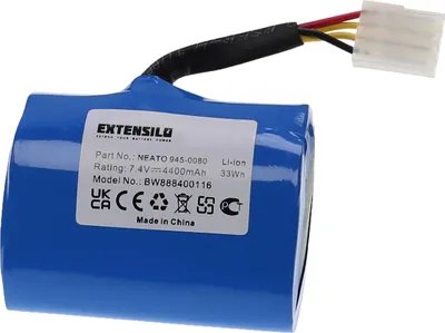 Produktbild von EXTENSILO Akku Ersatz für Neato 945-0024, 945-0006, 205-0001, 945-0005 für Staubsauger (4400 mAh, 7,4 V, Li-Ion)