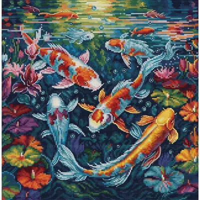 Zdjęcie produktu dla Zestaw do haftu krzyżykowego Luca-S "Akwarium", 25x26cm