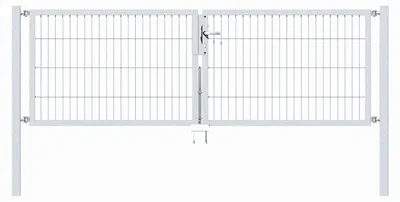 Image de Alberts 647889 Porte double Flexo avec accessoires, galvanisée à chaud, largeur 250 cm, hauteur 80 cm