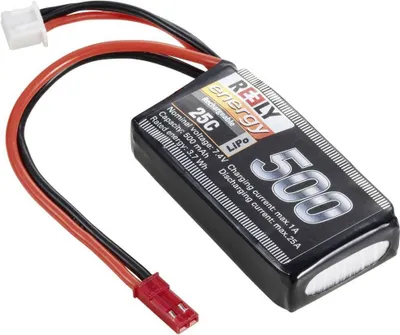Produktbild von Reely Modellbau-Akkupack (LiPo) 7.4 V 500 mAh Zellen-Zahl: 2 25 C Softcase BEC