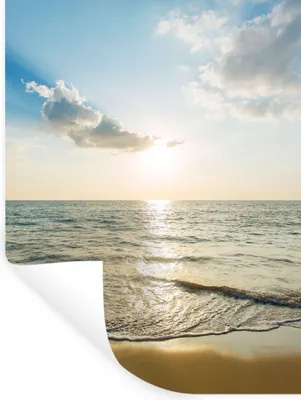 Obrázok produktu pre MuchoWow® Nálepka na stenu - More - leto - pláž - 120x160cm - Samolepiaca a polohovateľná