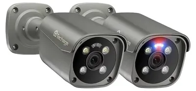 Image de Caméra de sécurité, résolution 8 MP, fonction de vision nocturne, lot de 2 caméras 8 MP