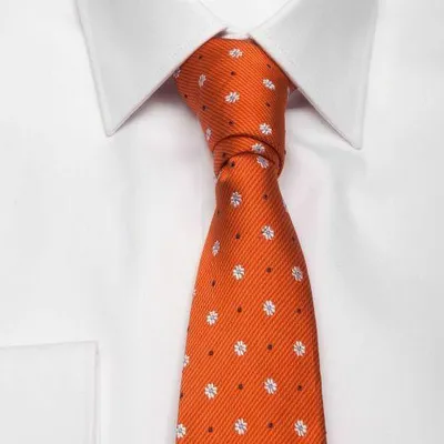 Produktbild von Herren Seiden-Jacquard Krawatte mit Blüten