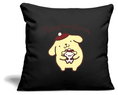 Produktbild von Spreadshirt Pompompurin & Muffin Verkleidet Kissenbezug 45x45 cm, One size, Schwarz