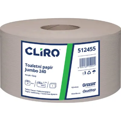 Zdjęcie produktu dla Papier toaletowy JUMBO 240 mm z recyklingu 1 rolka - 6 rolek