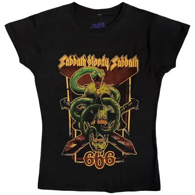 Obrázok produktu pre Black Sabbath Bloody Sabbath 666 Black L Dámske Tričko