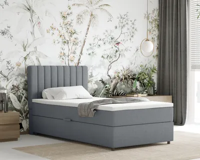 Produktbild von Boxspringbett 100x200 EVEREST, mit Topper, mit Bettkästen, Einzelbett, , Panda Möbel