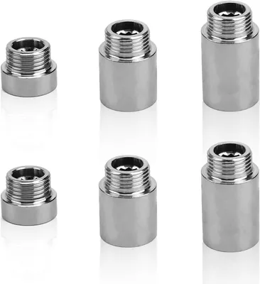 Productafbeelding van 2 inch - Douchekopverlengstuk schroefdraadfitting roestvrij staal doucheverlengslang halfinch buitendraadinterface voor kranen hoekventielen
