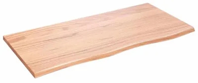 Produktbild von Massive Eichenholz-Wandablage, 100 x 50 x 2 cm, hellbraun