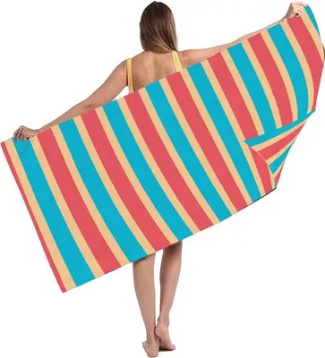 Produktbild von Famanu Badhandtuch Strandhandtuch 150 x 70 cm - Mikrofaser, schnell trocknend, leicht