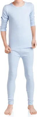 Produktbild von MT Kinder Ski- & Thermowäsche Set - Winter Unterwäsche für Jungen und Mädchen - Ice Blue 122-128