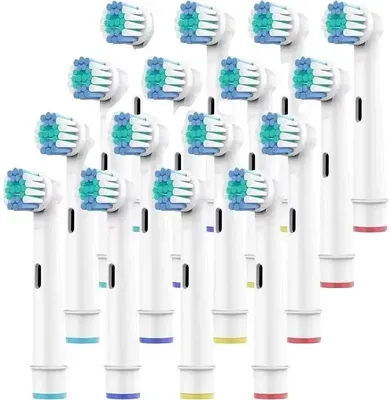 Productafbeelding van Vervangingsborstjes voor elektrische tandenborstels, zachte borstelharen, compatibel met Oral-B, 16 stuks