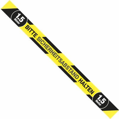 Produktbild von Fußboden-Aufkleber-Band "1.5 M - Abstand halten II" (100x8cm) G/B