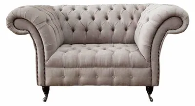 Produktbild von Chesterfield Textil Polster Sessel 1 Sitzer Sofas Design Luxus Stoffsofas