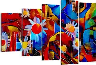 Produktbild von Bild auf Leinwand - Leinwandbild - Blume Abstraktion - 150x100cm - Wand Bild - Wanddeko - Leinwanddruck - Bilder - Kunstdruck - Wanddekoration - Leinwand bilder - Wandkunst - EG150x100-3466