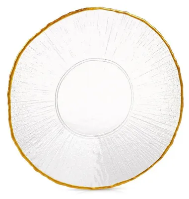 Obrázek produktu pro Skleněný dezertní talíř zlatý 21 cm