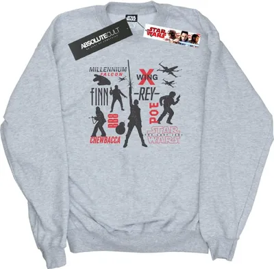 Produktbild von Star Wars - "The Last Jedi Rebellions" Sweatshirt für Herren BI46186 (S) (Grau)