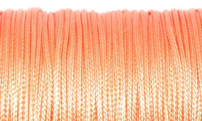 Produktbild von Vintageparts Polyesterkordel gewachst apricot geflochten 1mm 10m