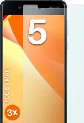 Produktbild von moex® 3x Schutzfolie kompatibel mit Nokia 5 - Displayschutzfolie Anti Reflex Folie, Matt