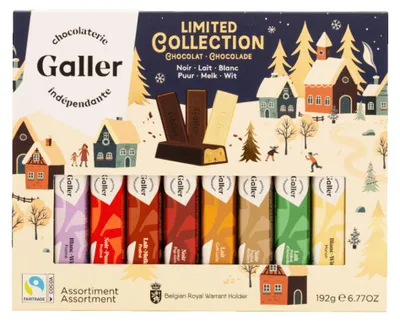 Produktbild von Festliche Box mit Schokoladenriegeln Galler Mini Batons, 16 Stk.