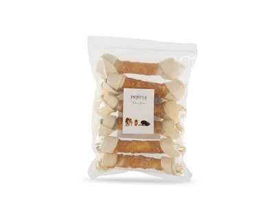 Produktbild von Petstyle Living Geknoteter Kauknochen mit Huhn - Hundesnack - 6 Stück - 20-21cm