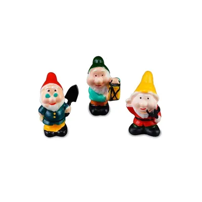 Immagine prodotto di Nani da giardino in miniatura in porcellana, ricchi di dettagli, colorati, set da 6 pezzi