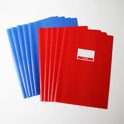 Produktbild von Adina 10 Hefthüllen A4 5x rot 5x blau Bastmuster