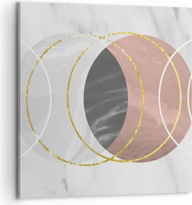 Produktbild von Bild auf Leinwand - Leinwandbild - Einteilig - Abstraktion Formen Stück - 60x60cm - Wand Bild - Wanddeko - Wandbilder - Leinwanddruck - Bilder - Wanddekoration - Leinwand bilder - AC60x60-4935